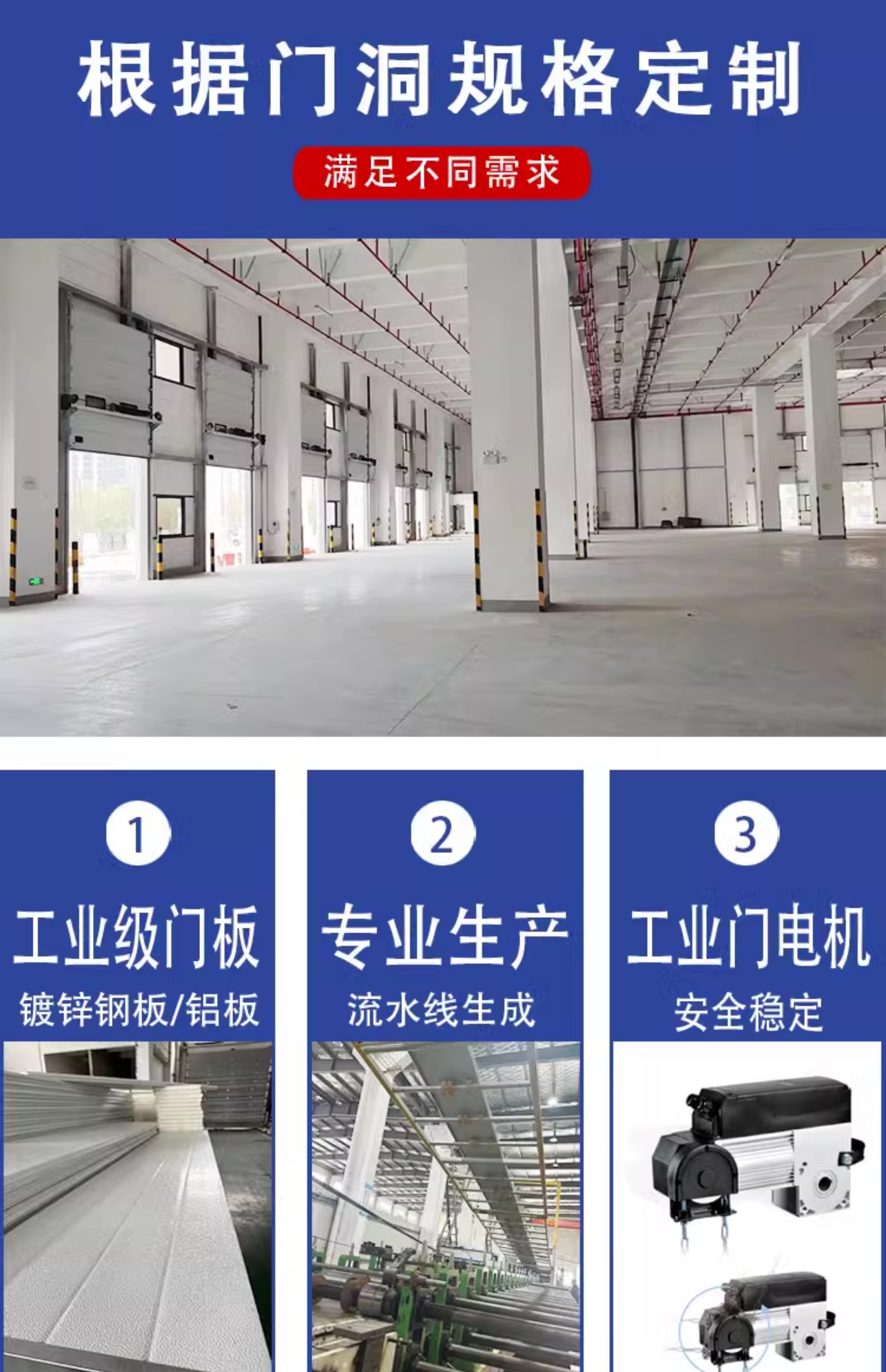 工业提升门垂直快速钢制厂房滑升门抗风保温物流冷仓库翻板提升门(图5)