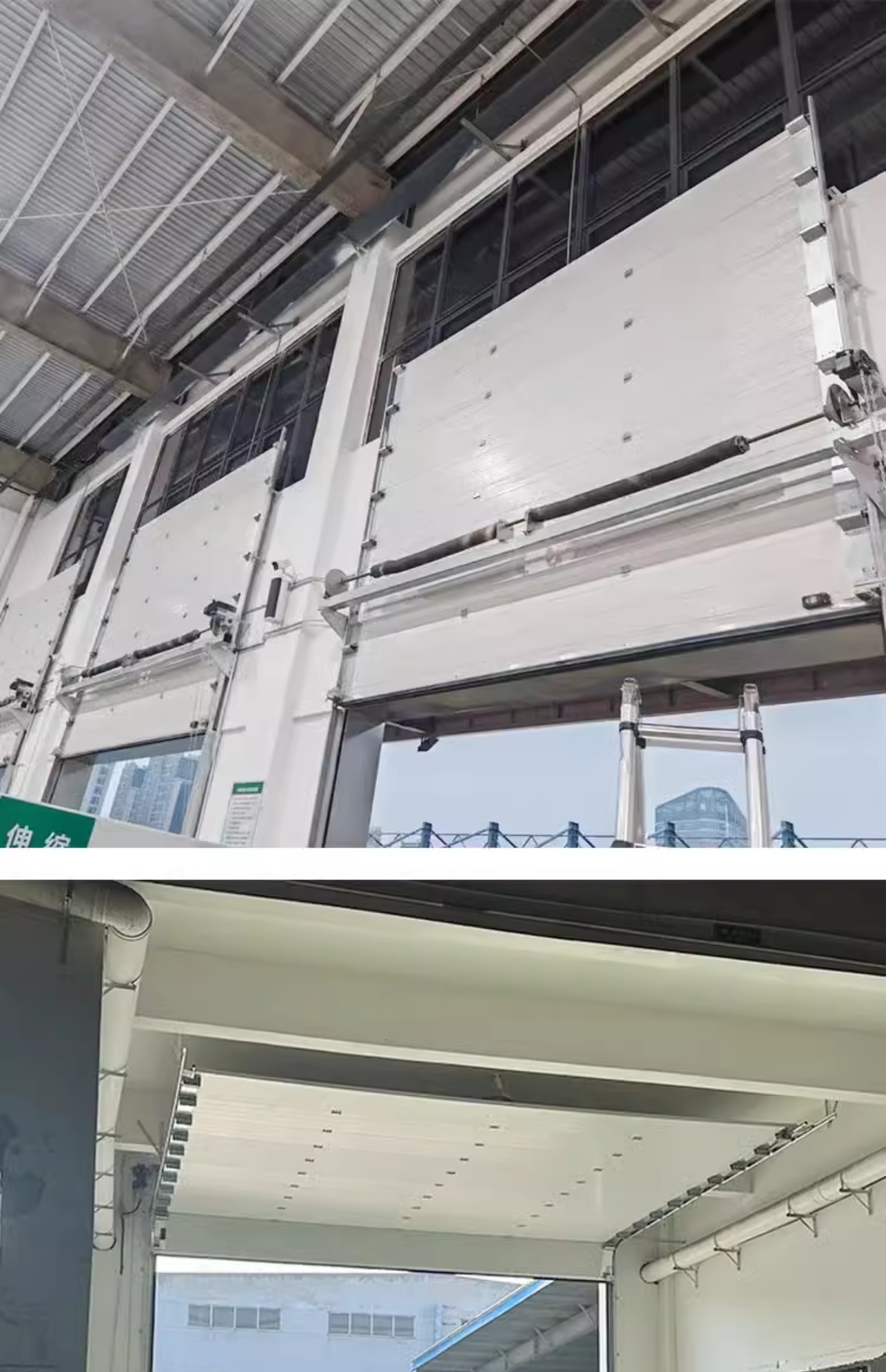 工业提升门垂直快速钢制厂房滑升门抗风保温物流冷仓库翻板提升门(图9)