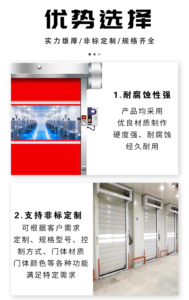 电动卷帘门自动感应PVC快速堆积门不锈钢快速门 工业滑升门厂家(图5)