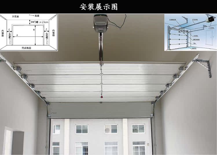 维修定制快联霍曼工业门提升门滑升门防夹手断桥凹凸口型门板(图5)