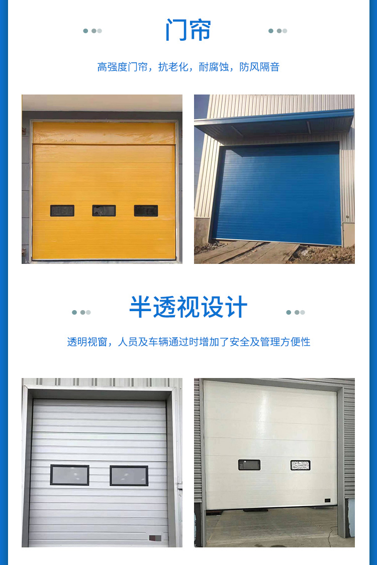 工业提升门保温卷帘门冷链保温物流仓库大门电动滑升门pvc快速门(图6)