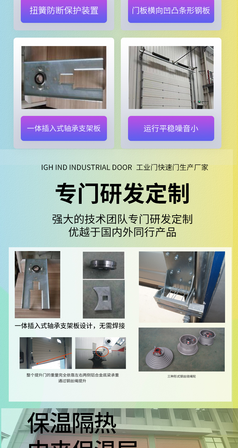 工业提升门厂房车间车库电动感应快速门物流仓库垂直工业滑升门(图12)