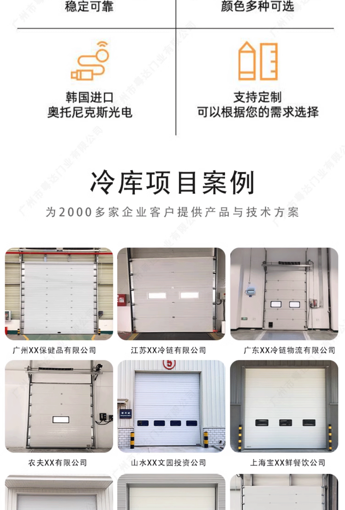 工业提升门冷链冷库保温抗风翻板仓库车库厂房物流园滑升门(图11)