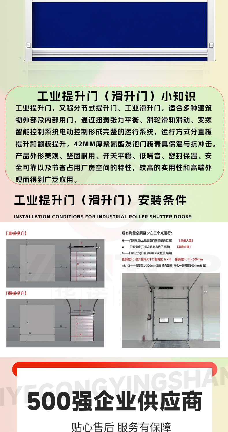 车库提升门厂房仓储车间工业翻版门消防车库自动感应升降滑升门(图3)