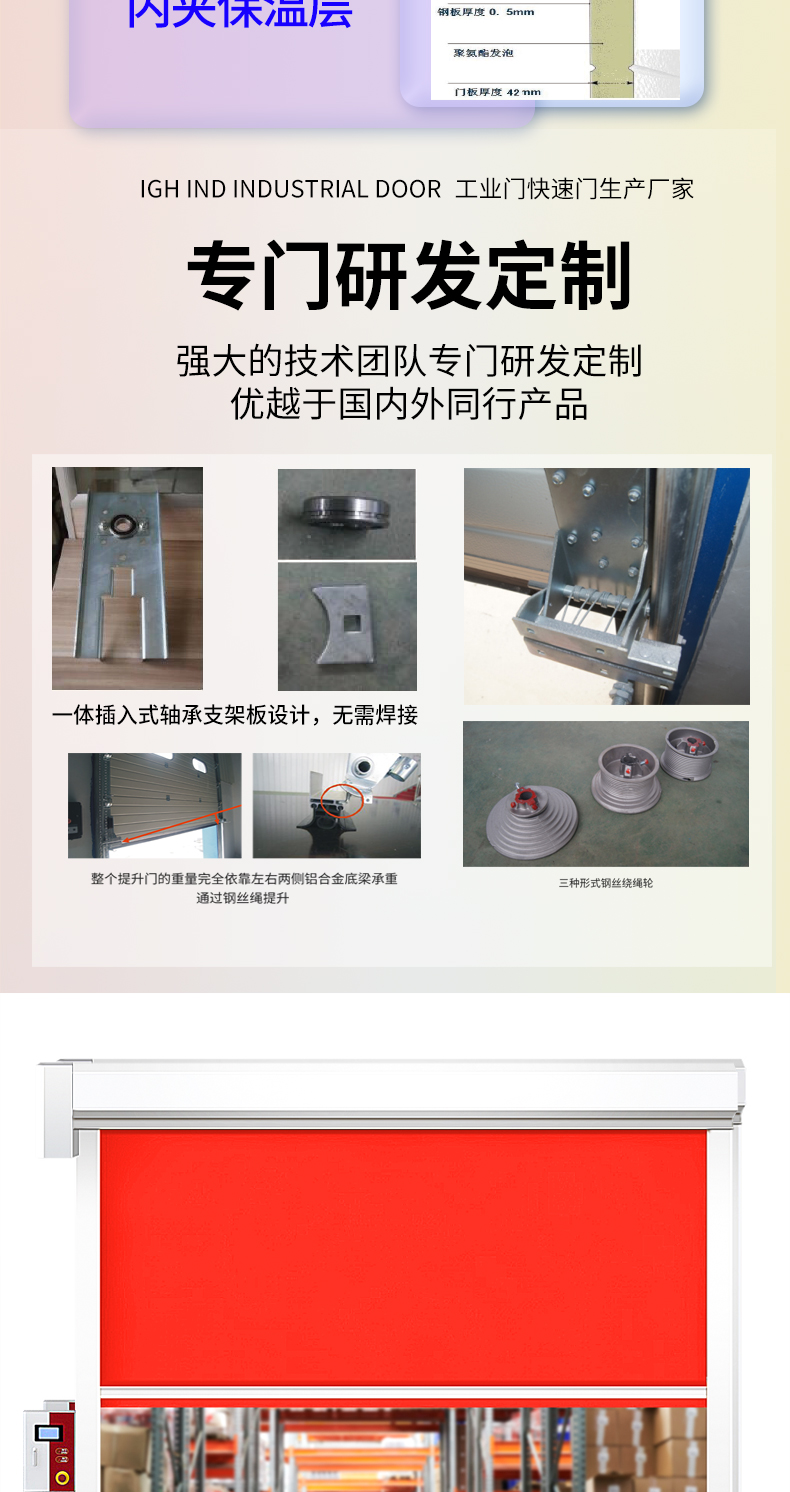 车库提升门厂房仓储车间工业翻版门消防车库自动感应升降滑升门(图12)