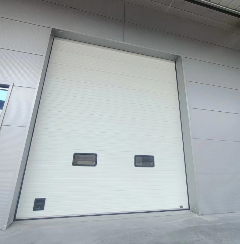 工业提升门物流厂房钢制提升门保温卷帘门电动快速升降垂直滑升门(图2)