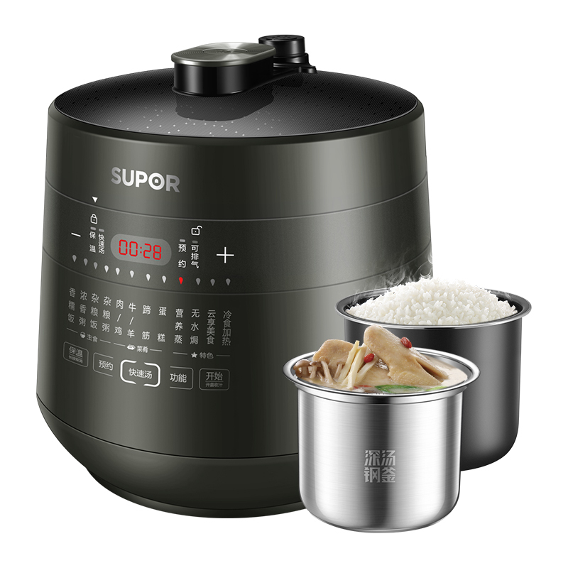 十款自动电压力锅精明之选榜推荐(图10) 苏泊尔多功能电压力锅电高压锅家用全自动智能电压力锅