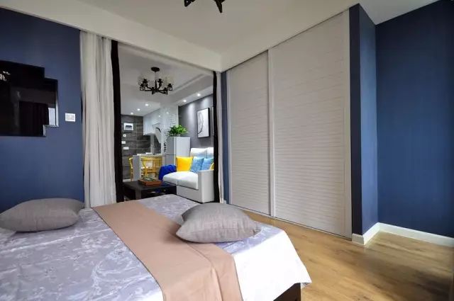 50㎡新中式单身公寓,高端大气,韵味十足!(图10) 户型图公寓单间_50平方单身公寓户型图_单身户型平面图