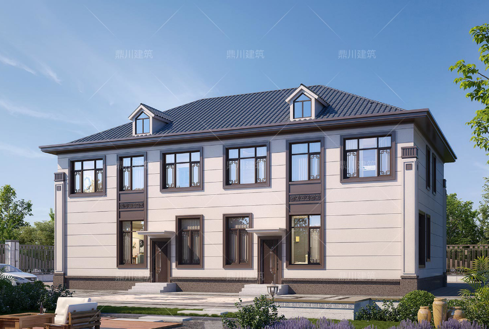 7套农村自建别墅,大气又实用,经典耐看韵味十足,值得收藏!(图2) 新中式三层别墅设计_方柱雕花别墅_楼房装修图片大全农村