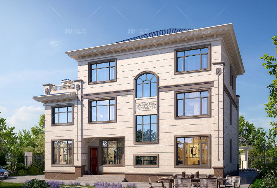 7套农村自建别墅,大气又实用,经典耐看韵味十足,值得收藏!(图16) 楼房装修图片大全农村_方柱雕花别墅_新中式三层别墅设计