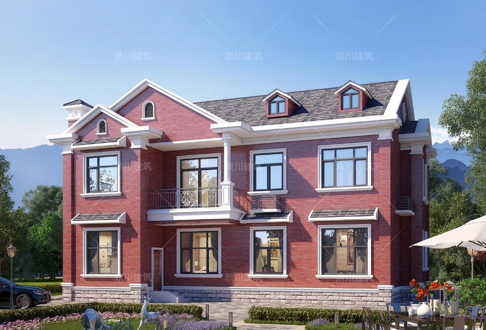 7套农村自建别墅,大气又实用,经典耐看韵味十足,值得收藏!(图8) 方柱雕花别墅_新中式三层别墅设计_楼房装修图片大全农村