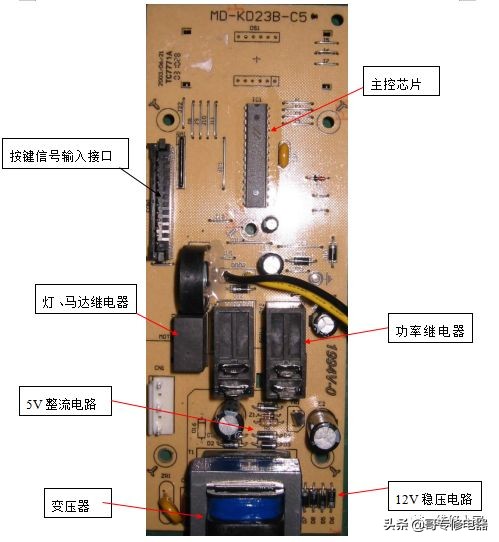 继电器控制电路_电脑板元件参数_电脑资料维修