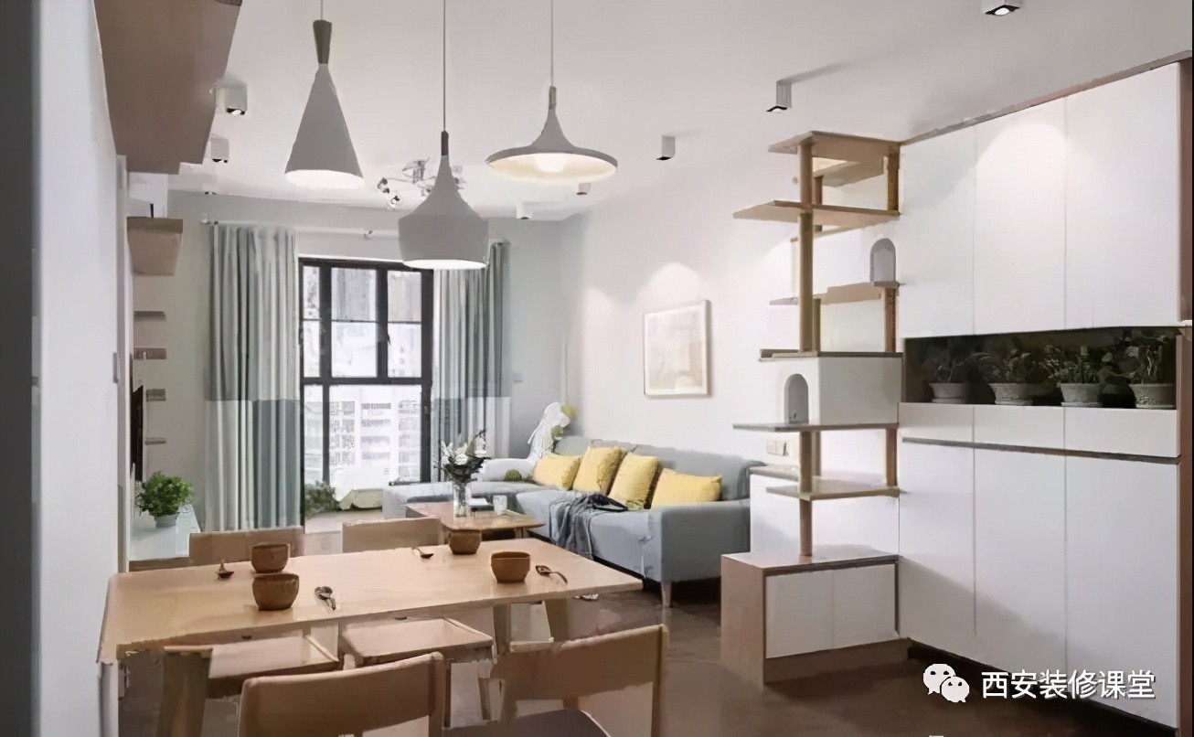 入户门直对阳台,怎么装修?(图11) 刚需户型装修通风方法_户型进门直对阳台风水改善_中门户型装修