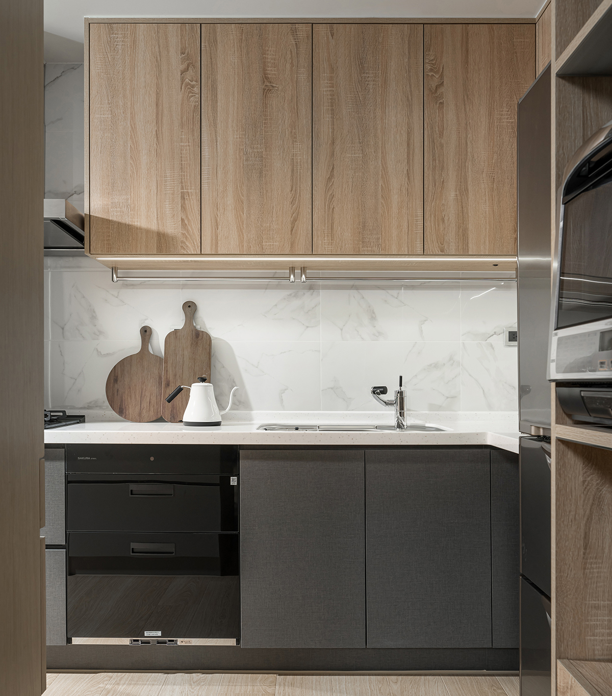 套内仅73㎡,全屋堪称“教科书式”装修,日子过得清爽又干净(图10) 中门户型装修_ 73㎡ 教科书式装修案例 _73㎡ 北欧混搭日式装修