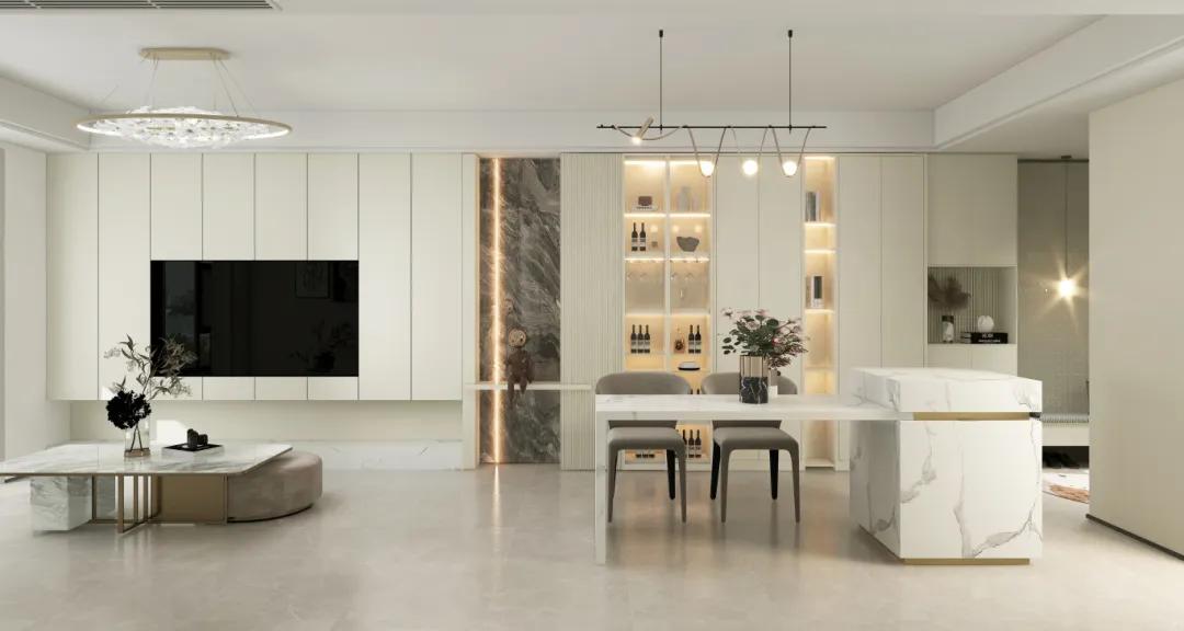 莫干山通色系列花色丨“门墙柜一体化”的设计美学,真的很难不爱(图2) 中门户型装修_莫干山通色系列花色_门墙柜一体化设计