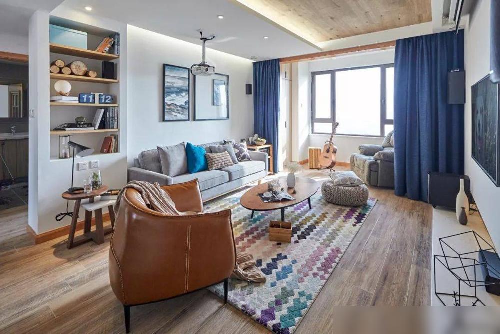 现在年轻人装修,为啥都在客厅死磕窗帘?(图13) 装修风格现代简约客厅_年轻人窗帘装修趋势_窗帘选择技巧