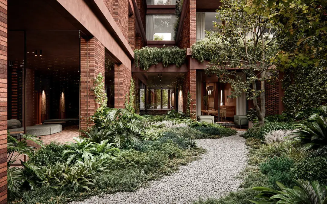 澳大利亚装修风格_现代红砖建筑立面_红砖公寓楼设计