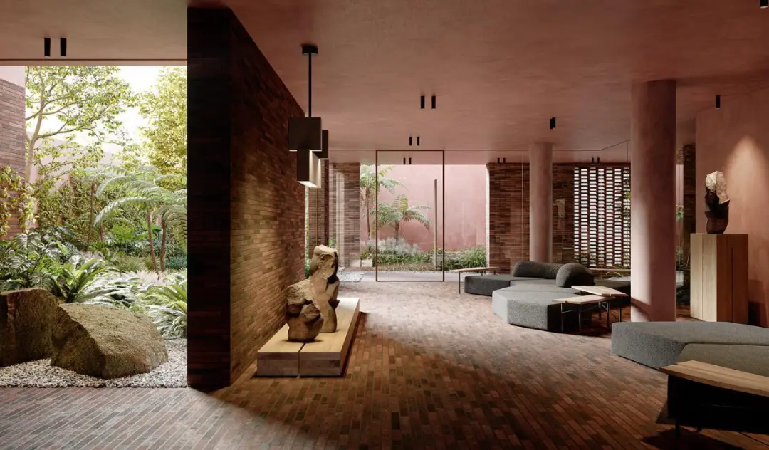 现代红砖建筑立面_红砖公寓楼设计_澳大利亚装修风格