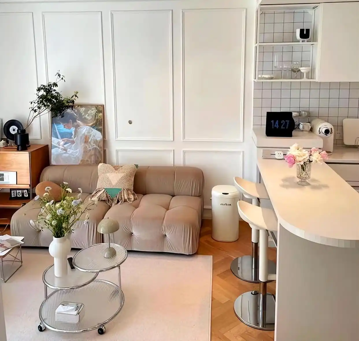 客厅设计案例_成都老破小改造_成都地暖装修