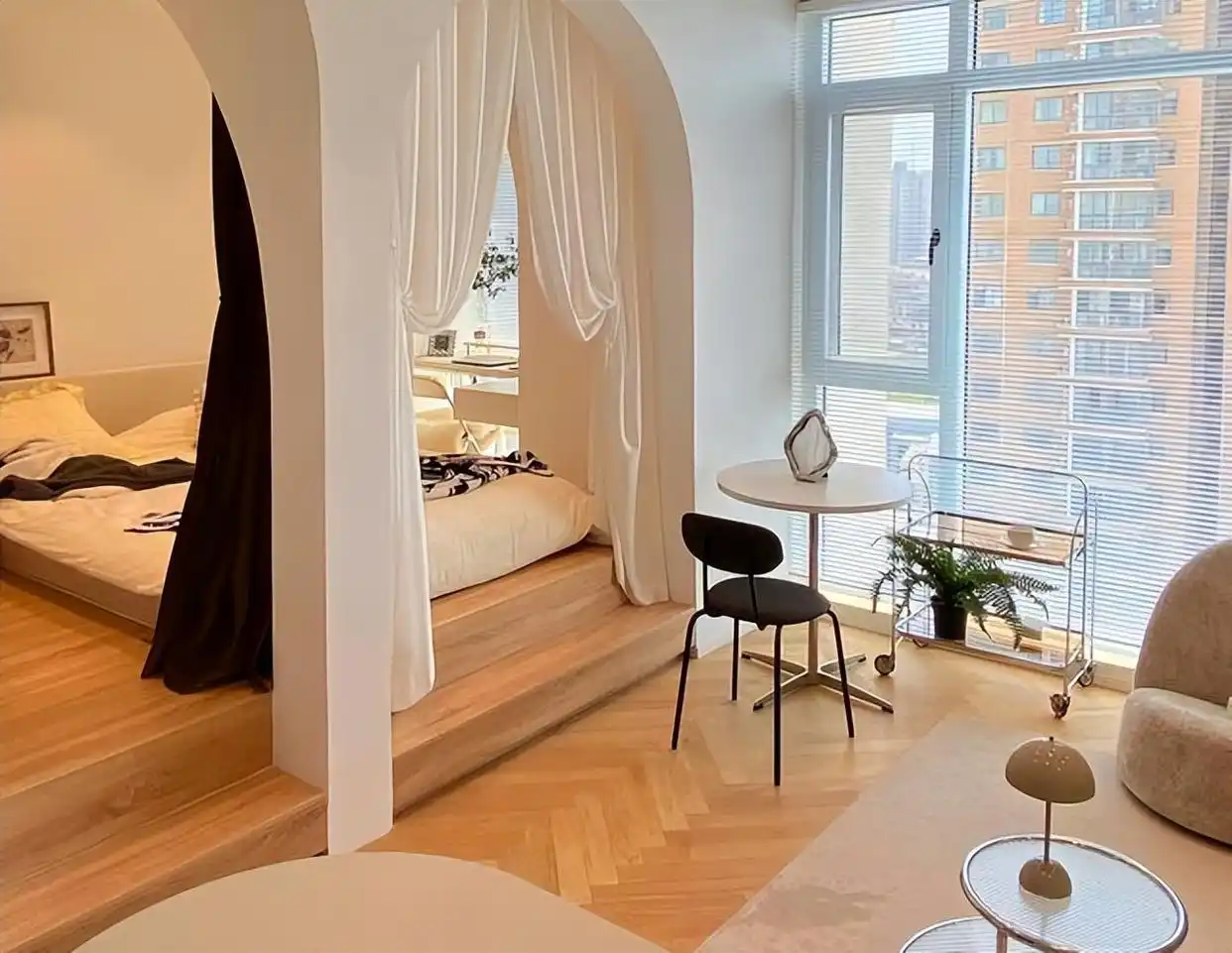 成都老破小改造_客厅设计案例_成都地暖装修