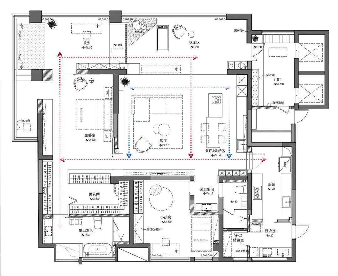 客餐厅互动空间布局_大横厅户型设计_成都地暖装修