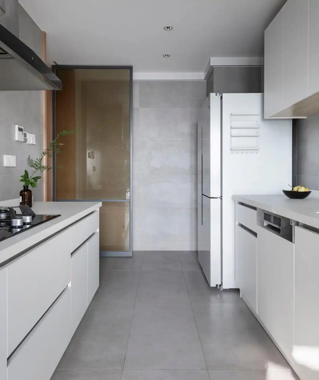 客餐厅互动空间布局_成都地暖装修_大横厅户型设计