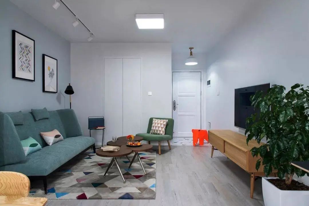 简约北欧客厅布置_家装客厅简约效果图_小户型客厅设计