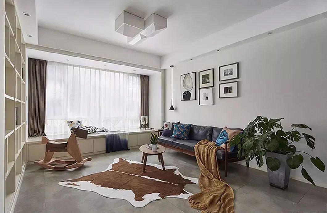 家装客厅简约效果图_小户型客厅设计_简约北欧客厅布置