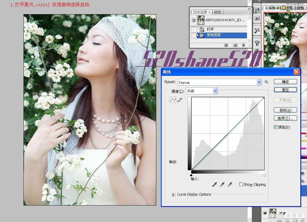 Photoshop超强的旧照片翻新的技巧(图9) Photoshop调色教程:紫色梦幻唯美效果3