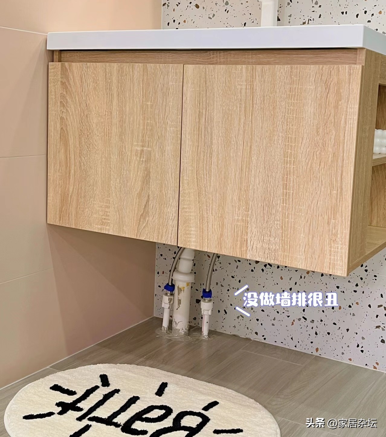 卫生间装修,建议一定做好这7点!家务量“不止减半”还耐用(图5) 卫生间装修减少家务量_卫生间瓷砖用美缝吗_浴室柜吊装设计