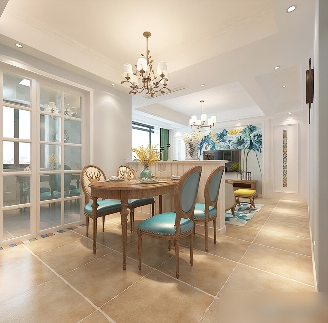 小户型客厅餐厅打通技巧_100平三室空间设计_100平房子装修设计图