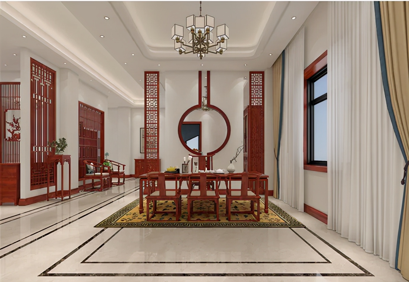 别墅装修设计_中式风格别墅设计分享_湖北中式别墅装修案例