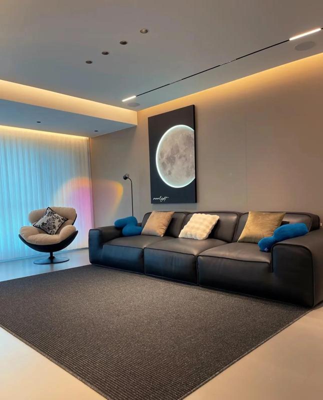 深色系大平层设计细节_青岛房子多少钱一平方_青岛170平大平层深色系装修