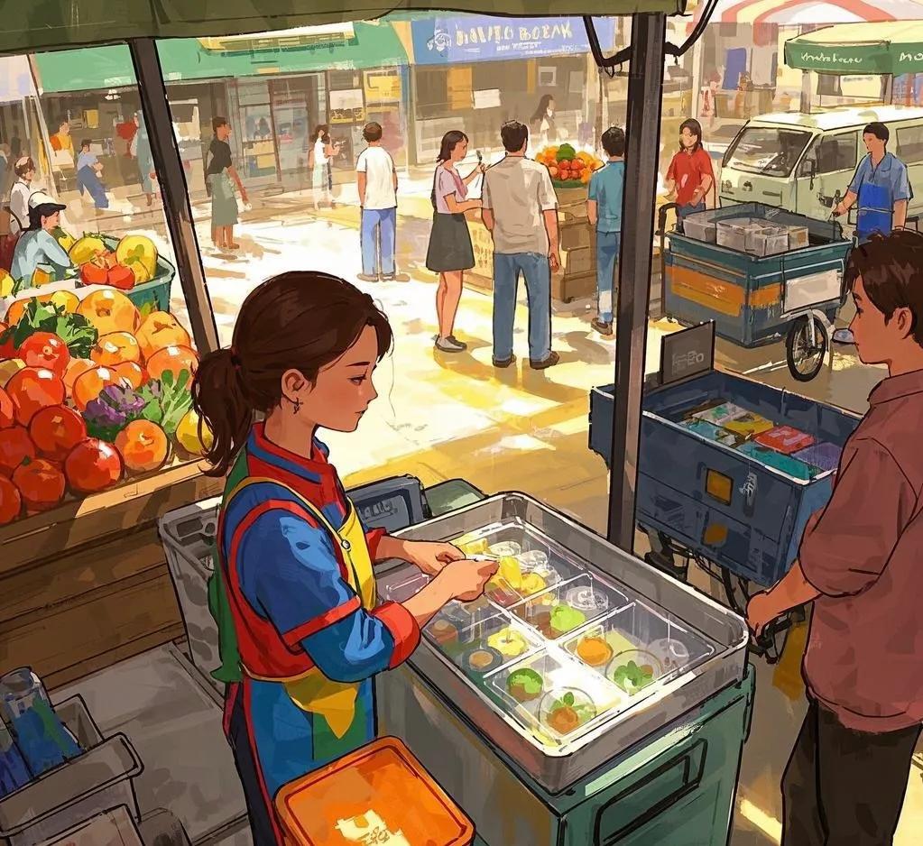 小吃广告牌图片_下班摆摊3小时赚比工资多_低成本小吃夜市财富密码