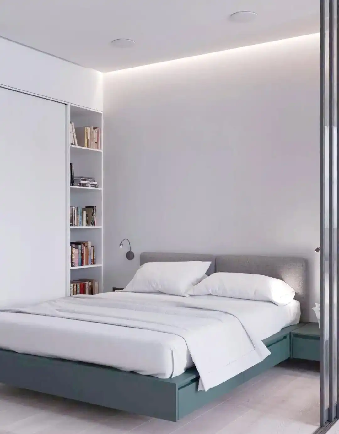 50平米小户型单身公寓设计_一居室小公寓装修效果图_简约风格小户型空间布局