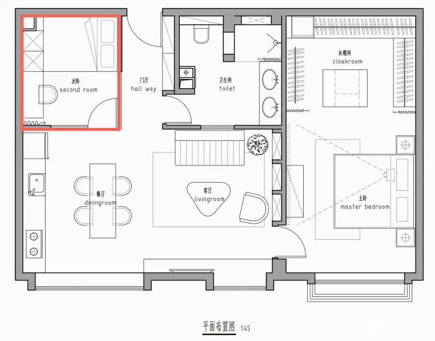 82平米小户型改造_精品小户型欧式装修_全屋开放式厨房餐厅设计