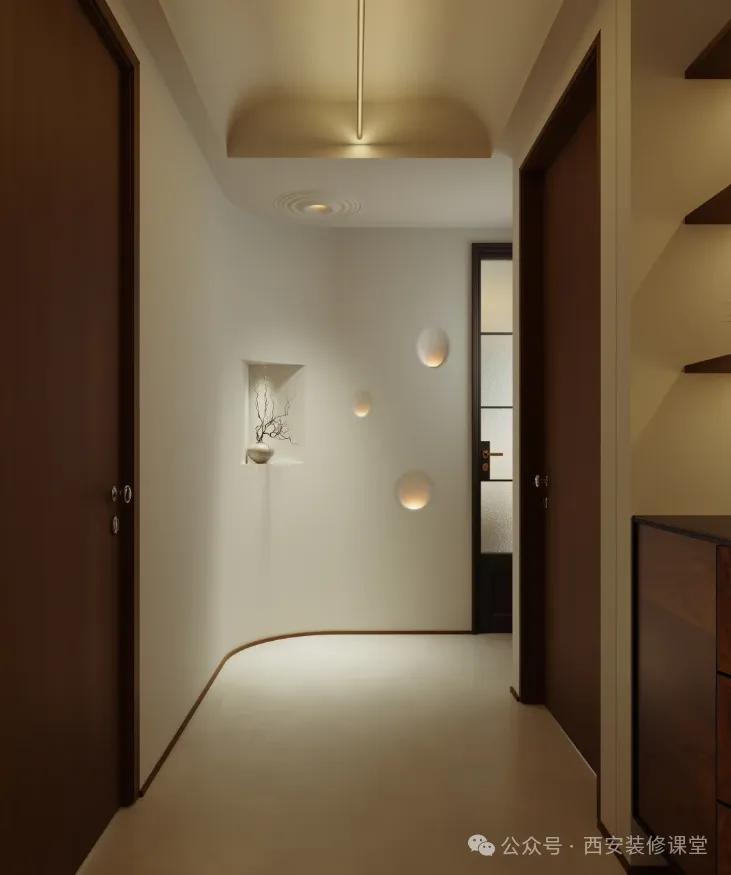 墙面夹角小平台_转角墙体设计_墙面装饰留白