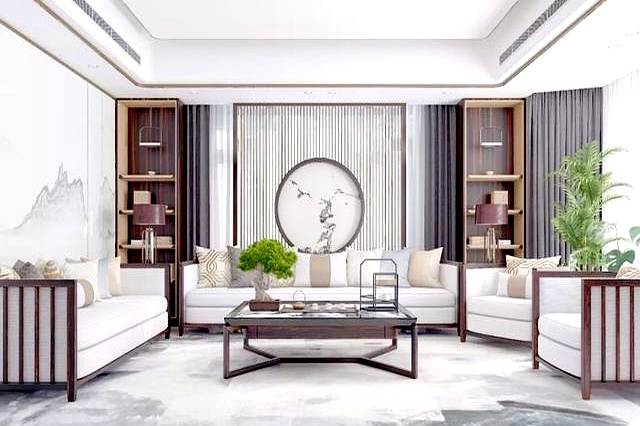 新中式客厅留白设计_墙面装饰留白_90后装修留白省钱技巧