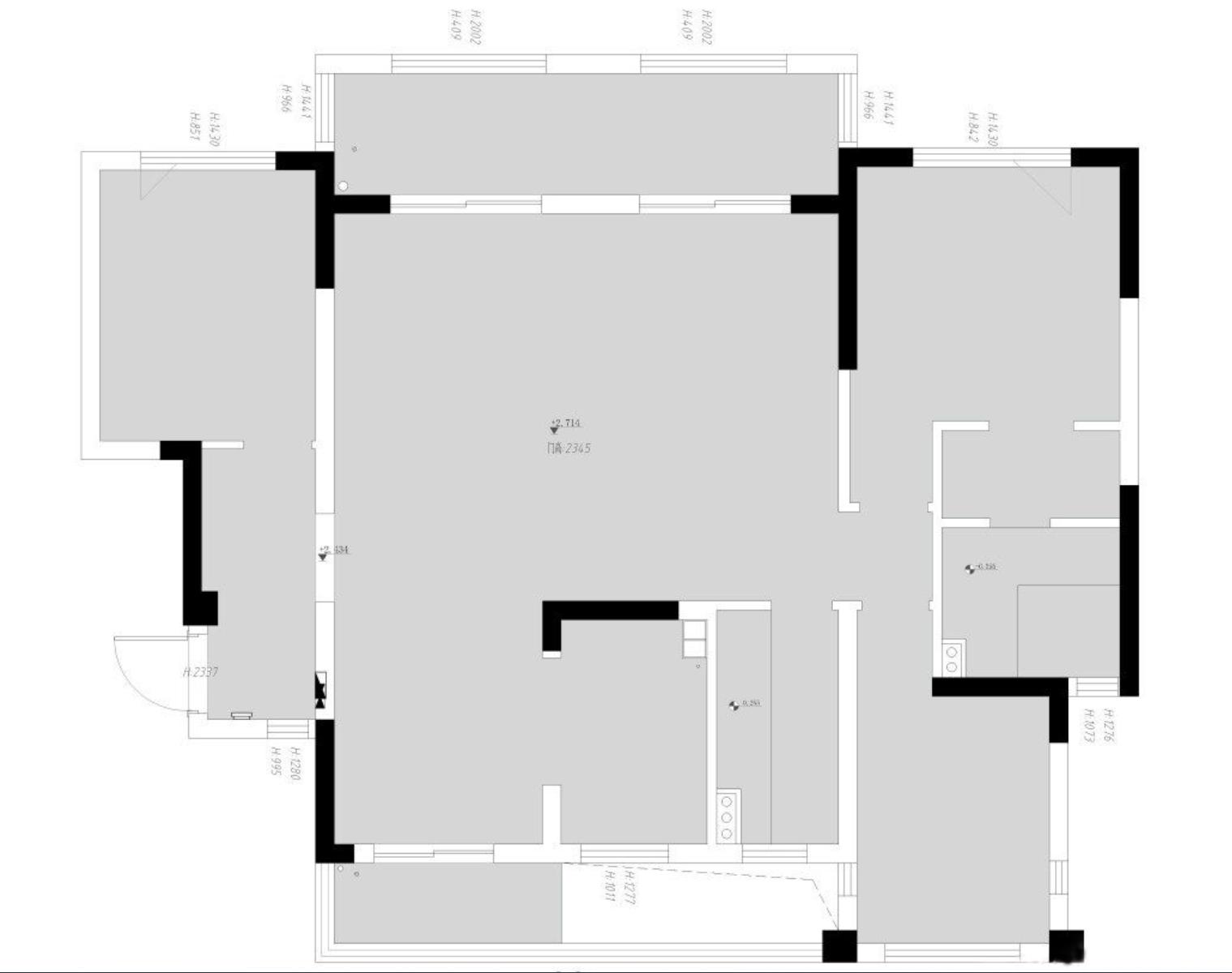 年轻夫妇实用温馨装修设计_墙面装饰留白_全房铺地砖墙面刷大白装修案例