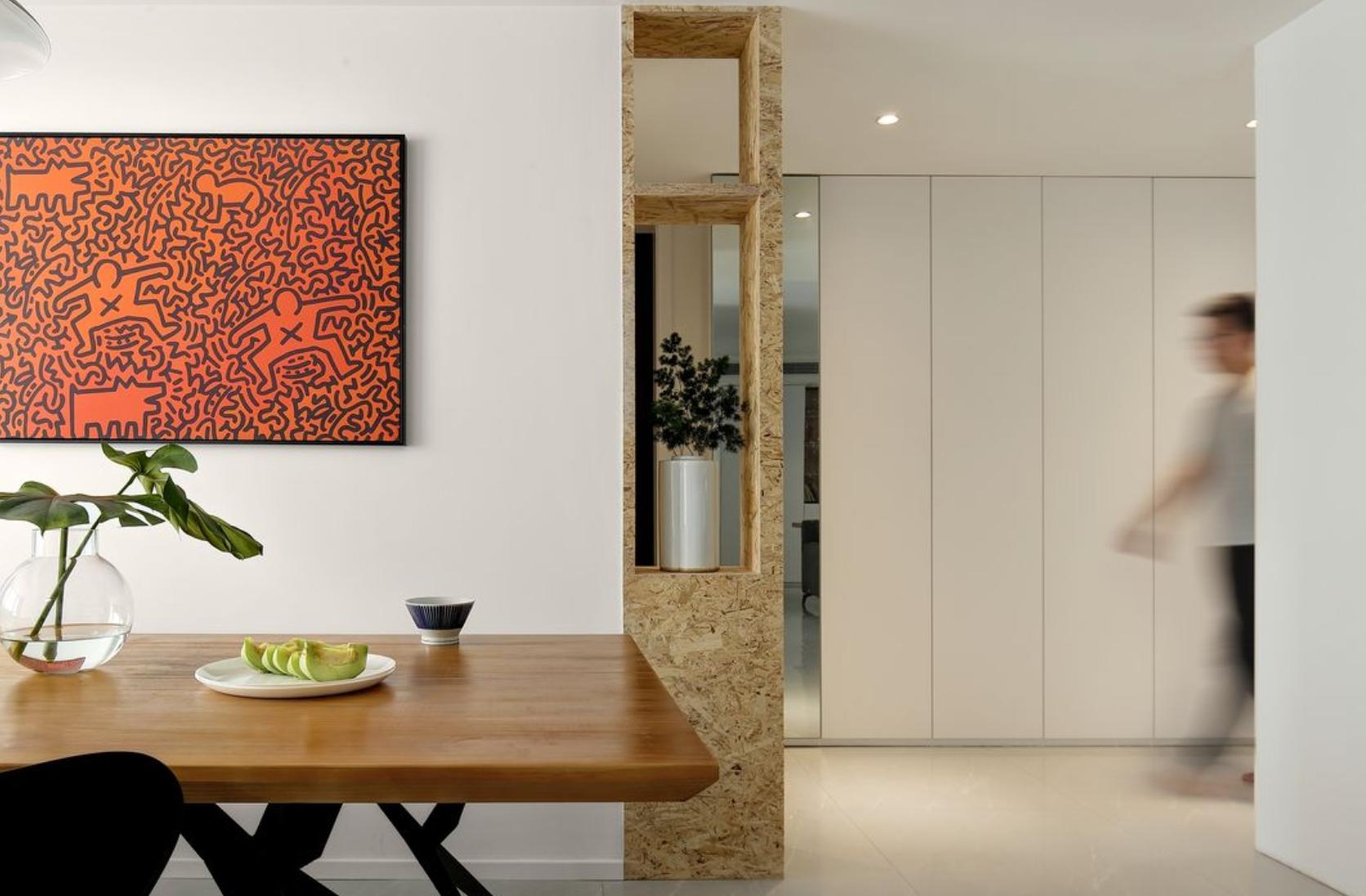 全房铺地砖墙面刷大白装修案例_墙面装饰留白_年轻夫妇实用温馨装修设计