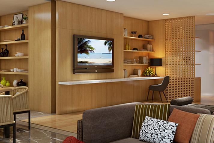 室内木饰面墙板优缺点_环保木饰面墙板_生态木墙面效果图