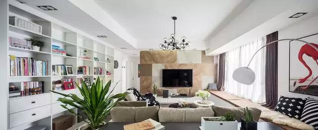 简约北欧小户型设计_北欧风格装修_生态木墙面效果图