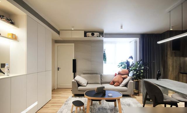 玄关吧台设计_72㎡小窝改造_装修效果图大全2025图片电视墙