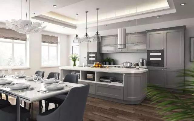 高颜值原木色橱柜_白色橱柜搭配创意瓷砖_厨房间橱柜图片2025