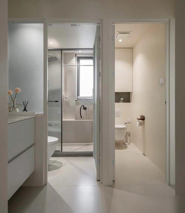 卫生间双卫改造_装修浴室效果图_悬空卫浴清洁神器