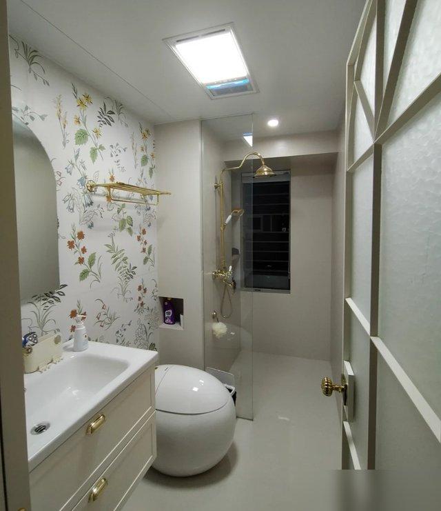 装修浴室效果图_卫生间双卫改造_悬空卫浴清洁神器