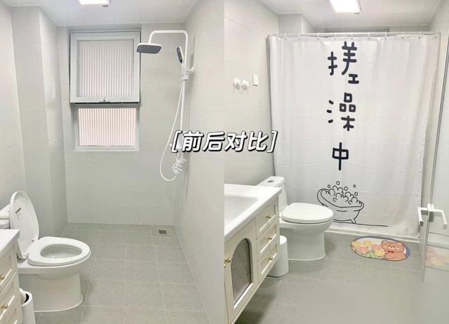 装修浴室效果图_卫生间双卫改造_悬空卫浴清洁神器