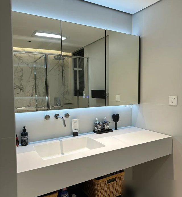 装修浴室效果图_卫生间双卫改造_悬空卫浴清洁神器