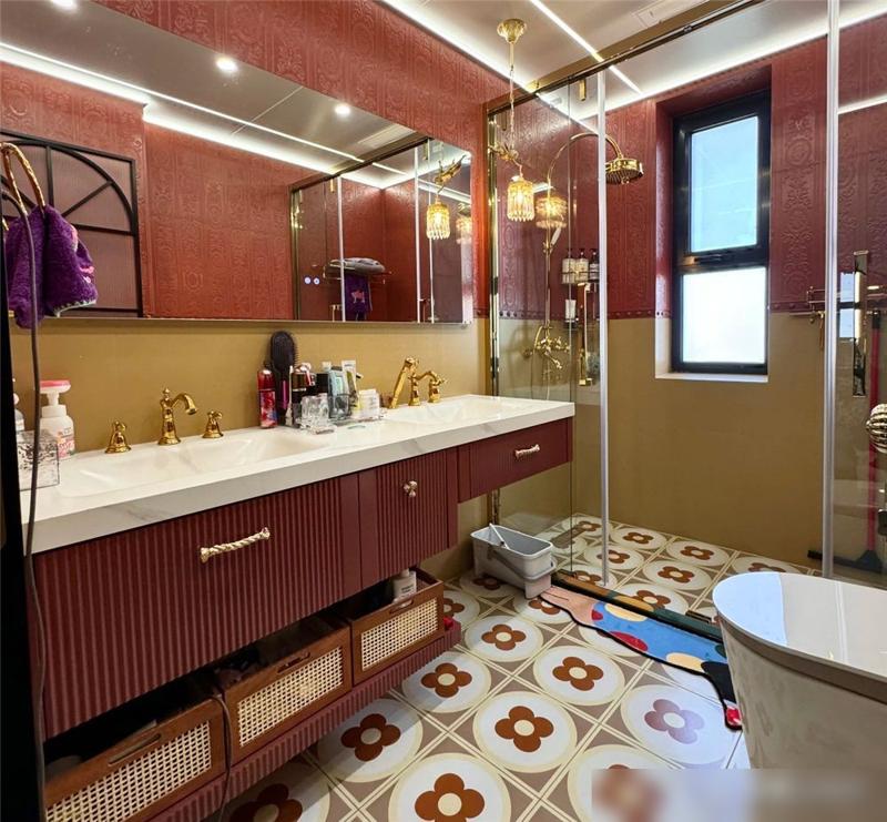 石家庄卫生间复古风尴尬_工业风厨房装修失败_装修浴室效果图