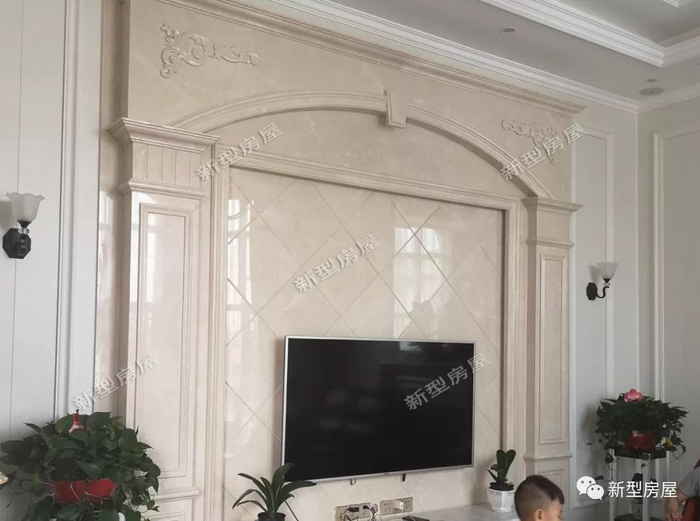 欧式装修电视背景墙_油漆艺术喷涂电视背景墙_农村自建房电视背景墙材料